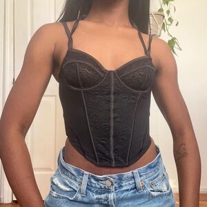 Parade black lace corset